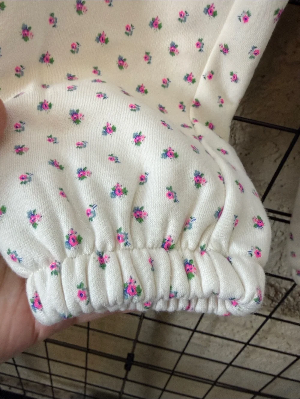 GAP Cream Floral Kids Sweatpants Pants